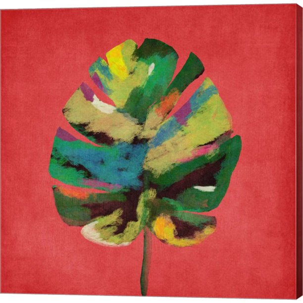 Great Art Now Red Palm By Linda Woods Canvas Wall Art 12w X 12h Walmart Com Walmart Com