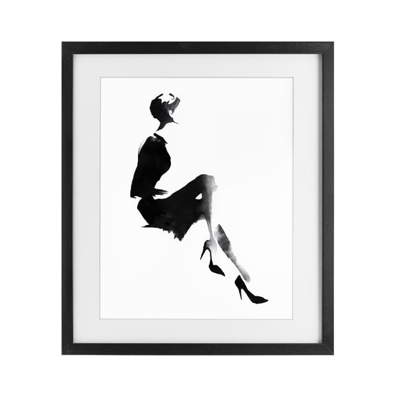 Stupell Industries Contemporary Chic Silhouette Noir Black Framed Print Under Glass, 13 x 16, by Svetlana Aleynikova