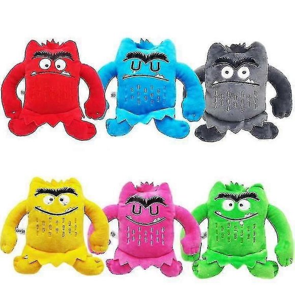(green)The Color Plush Toy Soft Stuffed Animal Doll For Children Birthday Xmas Gift My little emotional monster