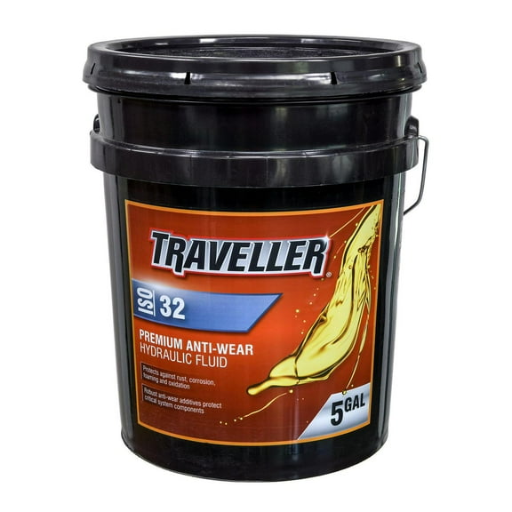 Traveller ISO 32 Premium Anti-Wear Hydraulic Fluid Automatic Transmission Fluid, 5 Gal