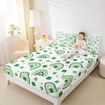 thumbnail image 4 of Manfei Four Leaf Clover Twin Sheet Set (3-Piece) Bohemian Rainbow St.Patrick Day Luxury Decor For Kids, 4 of 7