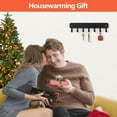 thumbnail image 3 of Metal Key Holder With 7 Hooks - Wall Mount Organizer, Black, 3 of 6