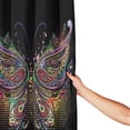 thumbnail image 3 of JOOCAR Waterproof Shower Curtains Sets for Bathroom Accessories with Creativity Art Black Colorful Butterfly Printed,Beautiful Wide Fabric Toilet Curtain for Bathtub 72X72 Inch with 12 hooks, 3 of 7