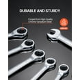 thumbnail image 4 of KFFKFF 8-Piece Ratcheting Wrench Set with Organizer Rack, Cr-V Steel, Metric Sizes 8 mm to 19 mm, Suitable for Household, Garage, Workshop, Auto Repairs, and Emergencies, 4 of 9