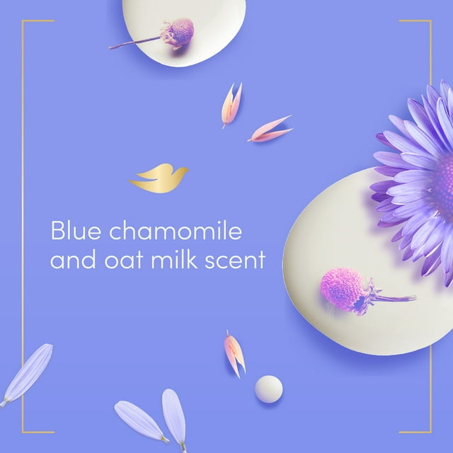Dove Anti-Stress Moisturizing Liquid Body Wash, Blue Chamomile & Oat Milk, All Skin Type, 30.6 oz