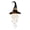 1 Pcs, variant on Lighted Witch Hat Hanging Chime, Wind Decor with Glowing Lights For Porch Patio, Black Mesh Lamp Pendants, Indoor Ornament with Cascading Star, Gifts for Entryway of Star Arts