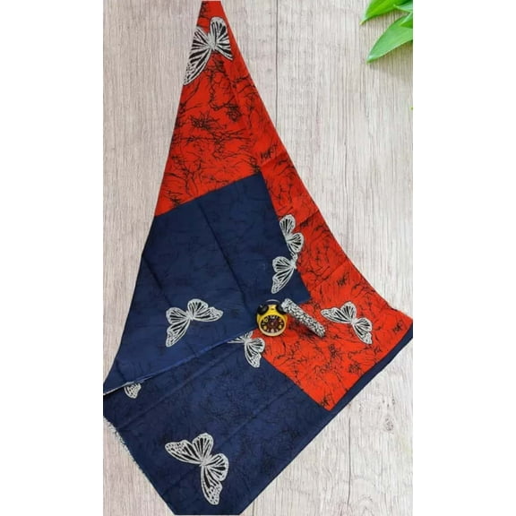 ENTELLUS | Pure Cotton Mulmul Saree Block Print