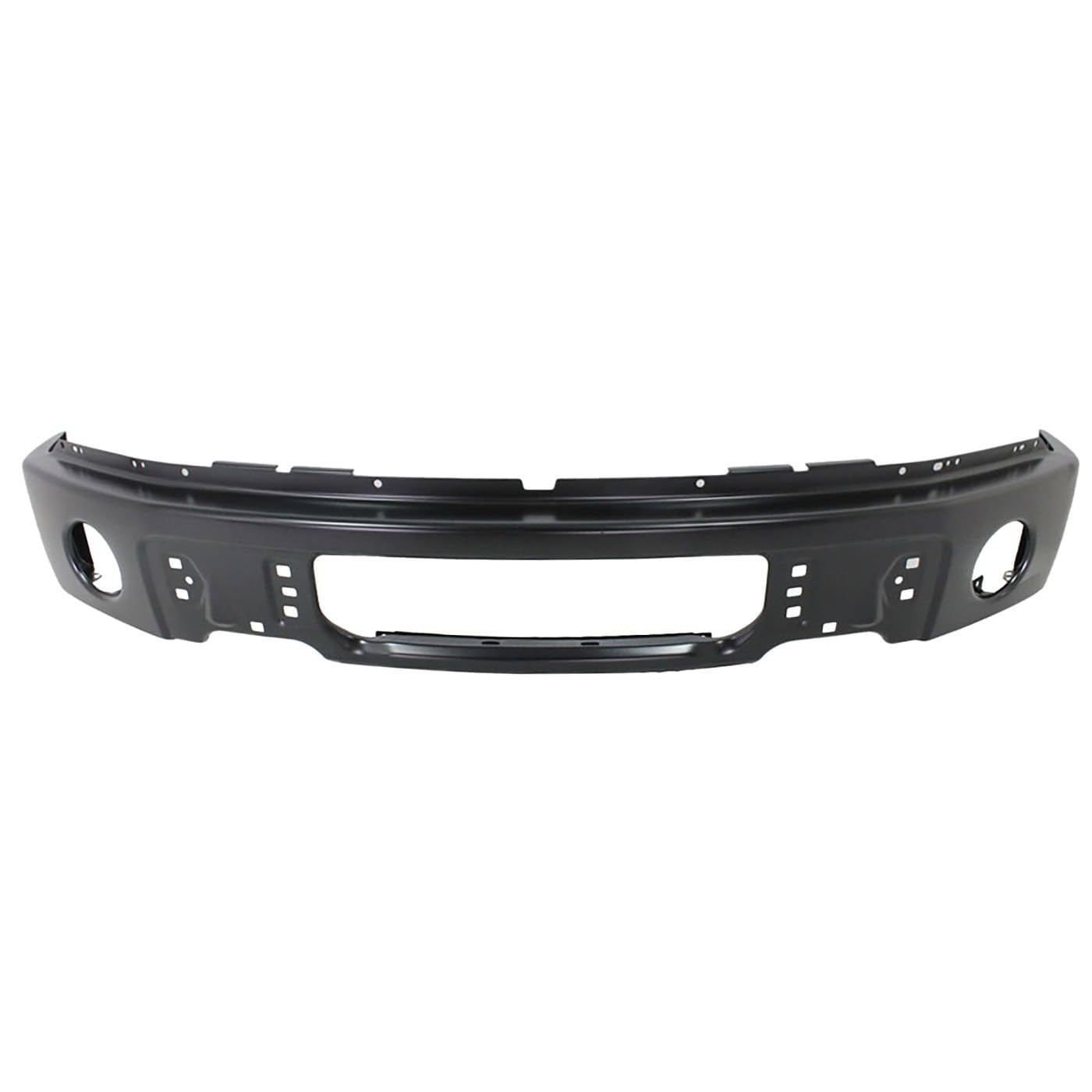 Suitable for Heavy-Duty Front Bumper for 2009-2014 Ford F-150, Black Steel Replacement with Fog Light Holes, No Sensor Holes - Ultimate Protection for Your Truck