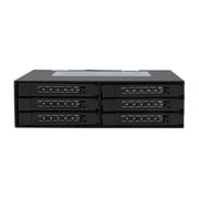 ICY DOCK Full Metal 6 x 2.5 SATA HDD & SSD HotSwap Backplane Cage Mobile Rack for 5.25 Drive Bay - ToughArmor MB996SP-6SB