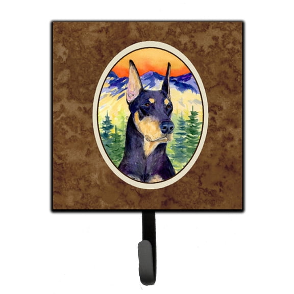 Carolines Treasures SS8658SH4 Doberman Leash Holder or Key Hook, Small, Multicolor
