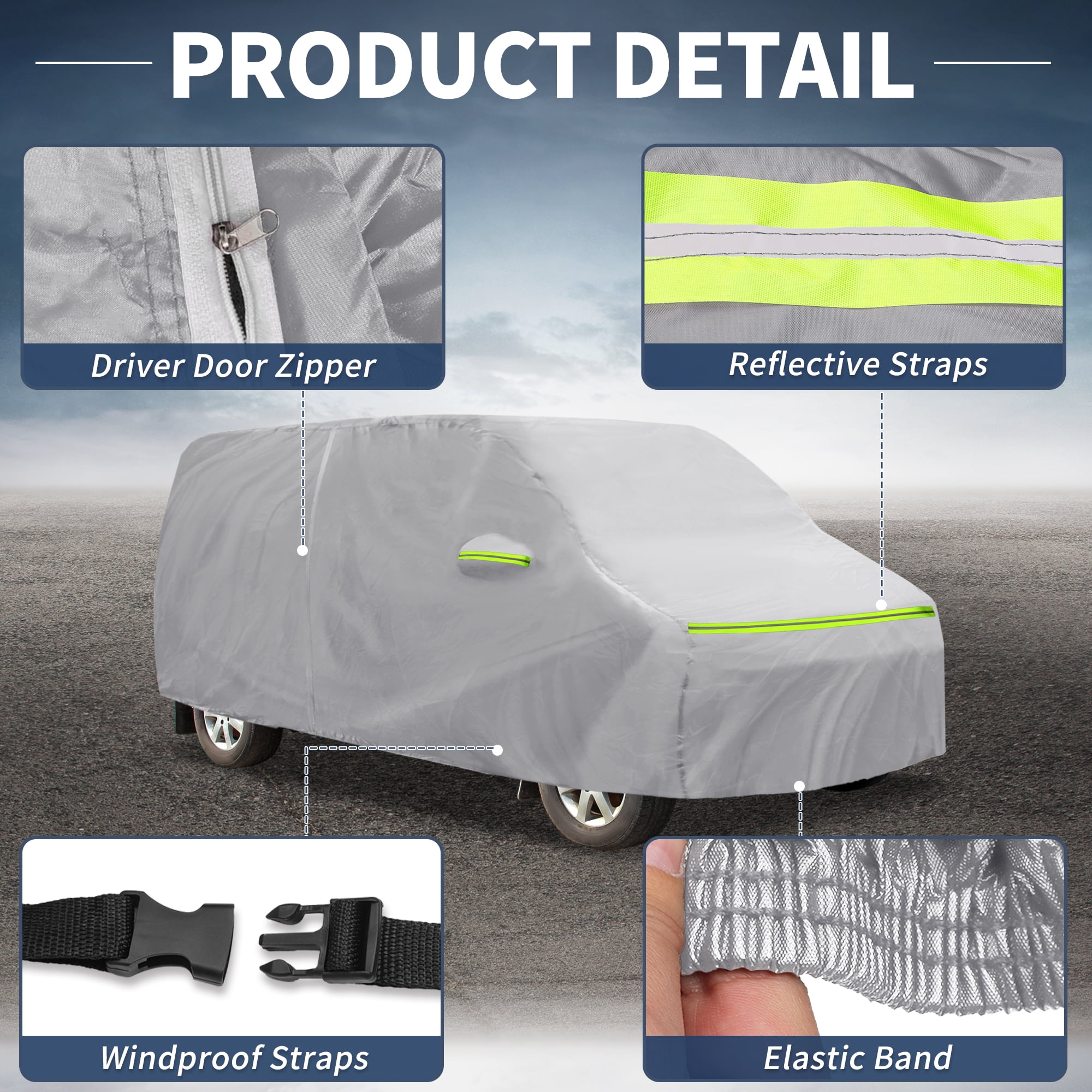 Unique Bargains Car Cover for Honda StepWGN Aluminum Film Cotton