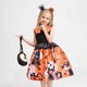 thumbnail image 4 of Vestido Para Niñas, Ropa Para Niñas, Falda De Gasa Para Niños, Festival, Cosplay, Vestido De Mascarada, Conjunto De Bolsa, Negro Odeerbi LM103-10570, 4 of 9