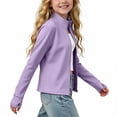 thumbnail image 7 of Mitankcoo Girls Mock Neck Zip Up Jacket Slim Long Sleeve Athletic Coat with Thumb Holes Lightweight Casual Outerwear 3-15Y, 7 of 7