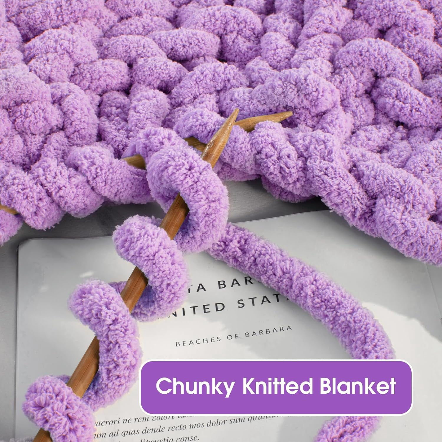 Assorted Chunky Yarn for Crocheting 8 Pack, Fluffy Jumbo Chenille Yarn, Soft Plush Yarn Bulky, Giant Thick Fuzzy Yarn for Hand or Arm Knitting (27 yds,8 oz Each Skein)