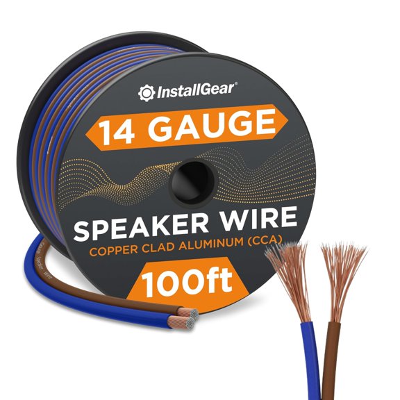 Cable Speaker Wire InstallGear calibre 14 de 30,5 m con tecnología Soft Touch