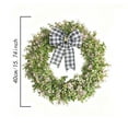 thumbnail image 3 of Spring Bow Artificial Eucalyptus Leaf Wreath | 15.75 Inch Decorative Front Door or Wall Hanging | Lifelike Greenery Plant Garland | Indoor Outdoor Seasonal Home Decor | Easy to Hang, 3 of 6
