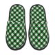 thumbnail image 1 of Fotbe Green Argyle Plaid Pantuflas Peludas para Mujer con Estampado, Zapatillas de Peluche, Zapatos de Invierno para Casa, Uso Interior y Exterior-Large, 1 of 8