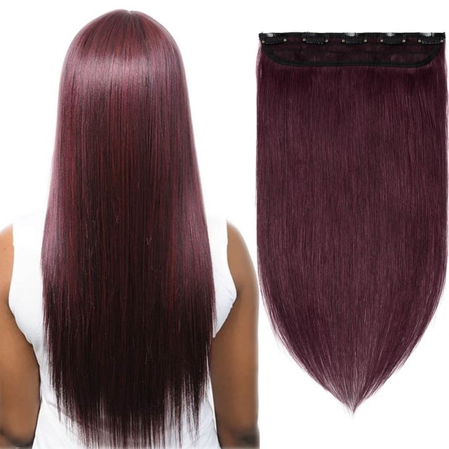 100% Human Hair Clip In Hair Extensions 15 Colors Can Curly Dyed Washed 1 Piece/5 Clips Light Brown 18”-50g