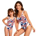 thumbnail image 6 of Grbisyd 4th July Swimsuits for Girls Patriotic Star Striped Crew Neck Bathing Suits Independence Day Kids One Piece Swimsuits, 6 of 6