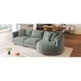 thumbnail image 4 of U_STYLE Three Indoor Cushioned Combination Sofas with Three Pillows and Curved Seat, for Living Room, Study Room, and Apartment, 4 of 9