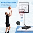 thumbnail image 4 of Soozier Portable Basketball Hoop System Stand Goal Pool Side with Height Adjustable 3FT-4FT, 32'' Backboard, 4 of 10