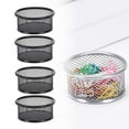 thumbnail image 2 of Tyeign Wire Mesh Clip Holder Organizer with Stackable Net Bowl, Round Desk Accessory Tray for Paper Clips, Pins, And Small Office Supplies, Home And office Use, 4 Paper Clip Organizer Storage Tubes, 2 of 4