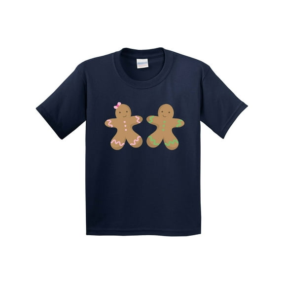 Inktastic Twin Gingerbread Boy and Girl Co Youth T-Shirt