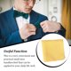 thumbnail image 5 of Qarigey Pañuelo masculino Ropa Herramientas a juego Toalla de mano pequeña Color de negocios Transpirable Pocket Square Empresa Celebración Accesorios de disfraces Dorado, 5 of 6