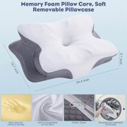 Balea Memory Foam Neck Pillow for Neck Support, White