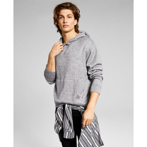 And Now This Men's Cozy Fleece Hoodie, Gray, Large