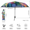 thumbnail image 3 of FORMRS Travel Umbrella Folding Auto Open Close Windproof Rain UV Protection, Art Plants, 3 of 8