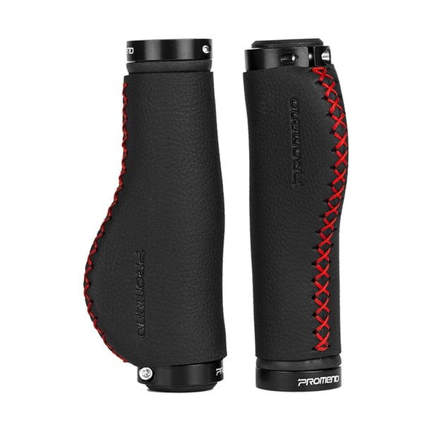 Manillar de Bicicletas de Cuero Anti-Bicicletas Manillar de Control para BMX Mountain Negro y rojo