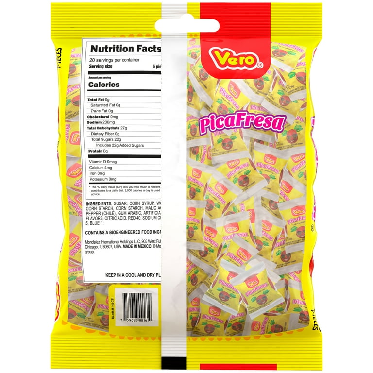 Vero Picafresa Mexican Made Sweets: Strawberry Gummies with Chili