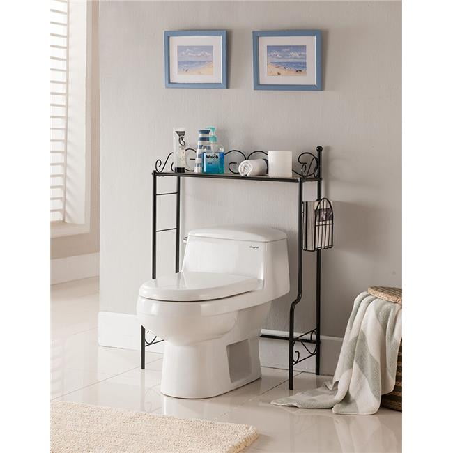 SS01532 Home Basics NEW Over the Toilet White 2 Shelf Bathroom Space Saver 