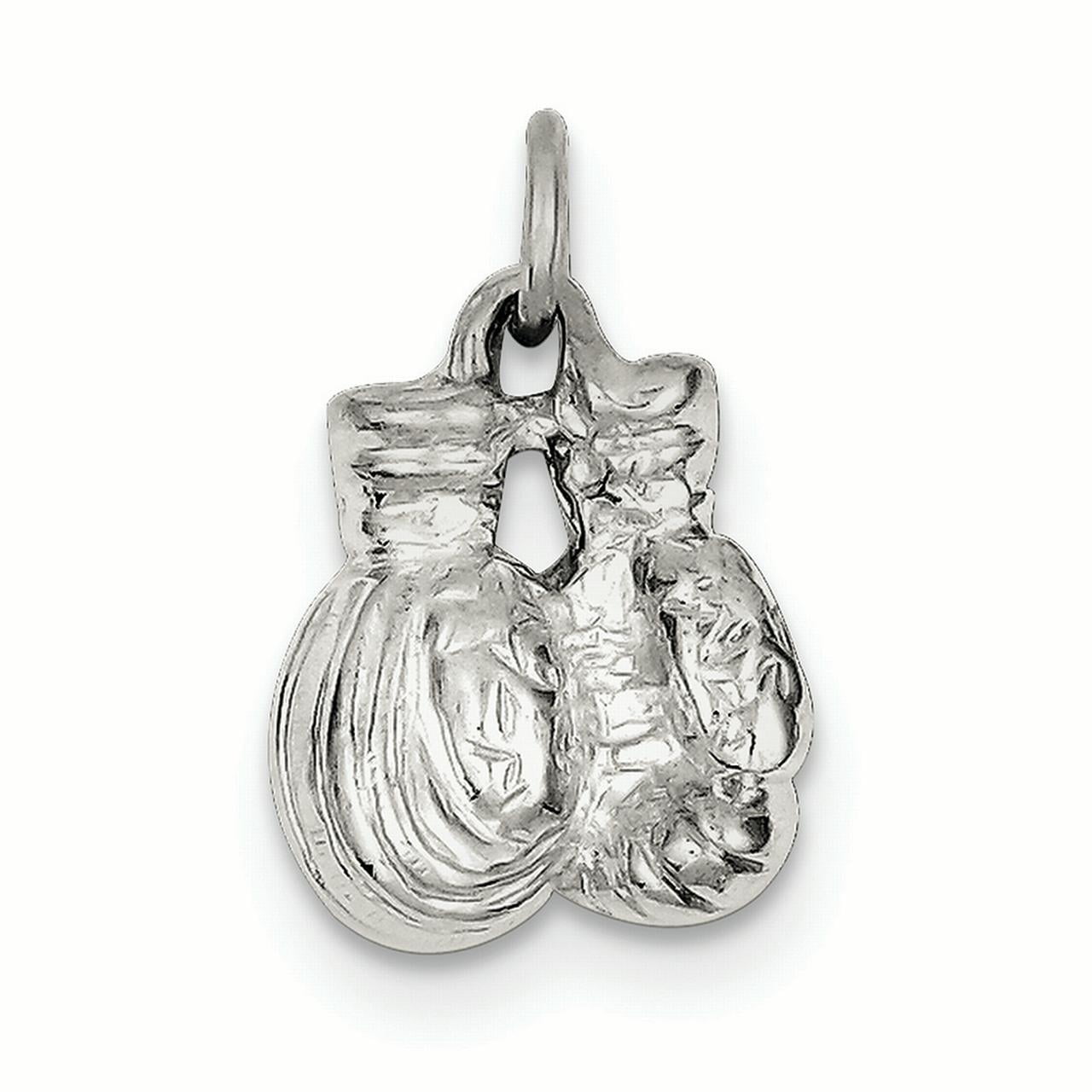 Sterling Silver Boxing Glove on 5 Millimeters Charm Bracelet
