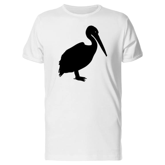 Black Silhouette Of A Pelican Tee Men's -Image by Shutterstock