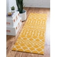 thumbnail image 2 of Unique Loom Moroccan Trellis Collection Area Rug - Mamounia (2' x 6' 7" Runner Yellow/Ivory), 2 of 9