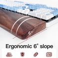 thumbnail image 4 of Reposamuñecas Para Teclado De Madera De Nogal Negro, 44cm, Base Ergonómica Antideslizante, Almohadilla Para Reposamuñecas Para Teclado De 104 Teclas, 4 of 7