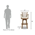 thumbnail image 3 of Pemberly Row 31" Swivel Bar Stool with Armrests White Pepper, 3 of 10
