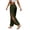 Army Green, variant on Yoga Pants for Women - High Slit Harem Boho Flowy Trousers with Wide Leg, Breathable Lightweight Pants for Gym, Dance & Daily Casual Wear,Black 2XL