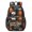 Basketball and Flame, variant on Basketball and Hoop Wooden Pattern 17" School Backpacks for Teens,Waterproof Oxford Fabric,S-Shape Padded Straps for School,Travel,Hiking,Camping