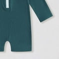 thumbnail image 4 of HCNTES Baby/Toddler Boys One Piece Swimsuit Summer Long Sleeve Zipper Bathing Suit Infant Beach Rash Guard(Green,3-4 Y), 4 of 5