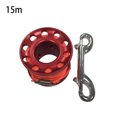 thumbnail image 2 of Professional Diving Reel Double End Hook Flat Rope Winding Line Spool Stainless Steel Dive Gear Outdoor Equipment Accessory 15m Red, 2 of 8