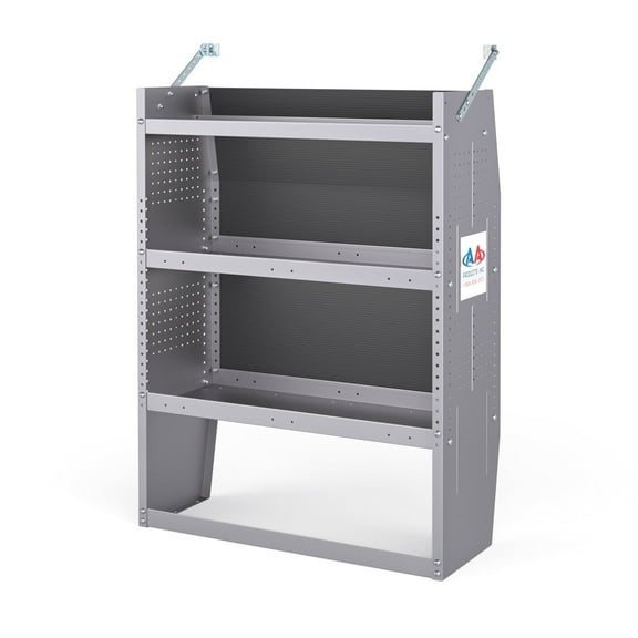 AA Products SH-4303 Automotive Steel Van Shelving Storage System 32" W x 43" H x 13" D, Grey