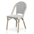 thumbnail image 4 of Furniture of America Devey Aluminum Patio Chairs in Black and White (Set of 2), 4 of 6