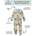 thumbnail image 3 of Honest Baby Clothing Organic Cotton Boy/Girl Long Sleeve Snug-Fit Footed Pajamas (12 - 24 Months), 3 of 7