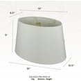 thumbnail image 3 of Fusion Designs, Inc. Shallow Oval Hardback Lamp Shade, HB-611-16WH, White, (14 x 8.5) x (16 x 10.5) x 9, 3 of 9