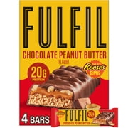 Fulfil Chocolate and REESE's Peanut Butter Flavored Protein Bars, 1.94 oz, 4 Count