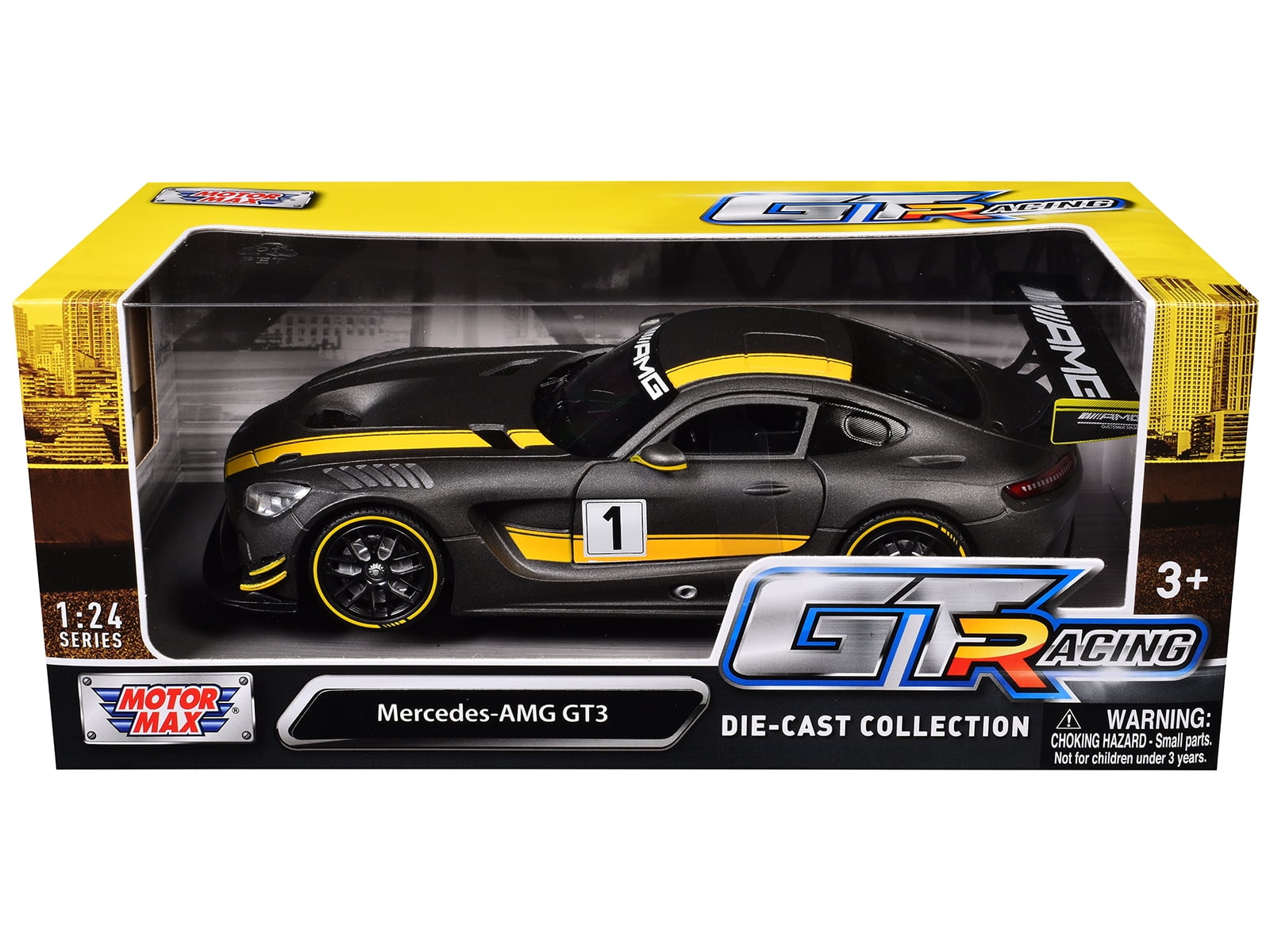 Mercedes AMG GT3 #1 Matt Gray with Yellow Stripes 