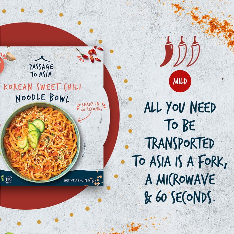 Passage to Asia Korean Sweet Chili Noodle Bowl, Vegetarian Asian